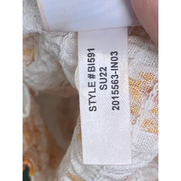 J.Crew smocked 100% linen dress in gathered floral sz 2 NWOT - Picture 12 of 12